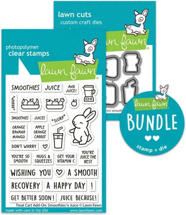 Lawn Fawn Treat Cart Smoothies N Juice Stempel Stanzen Set