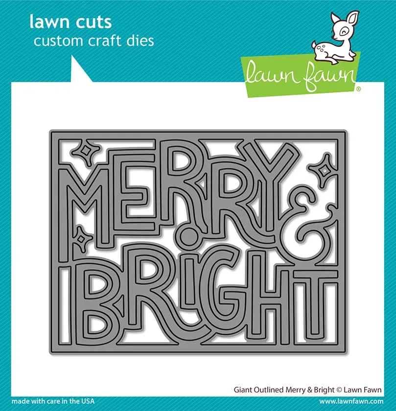 Lawn Fawn Giant Merry & Bright LF2973 Stanzschablone