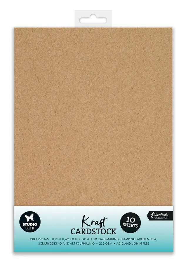 Studio Light Essentials Kraft Cardstock A4 250g 10 Blatt