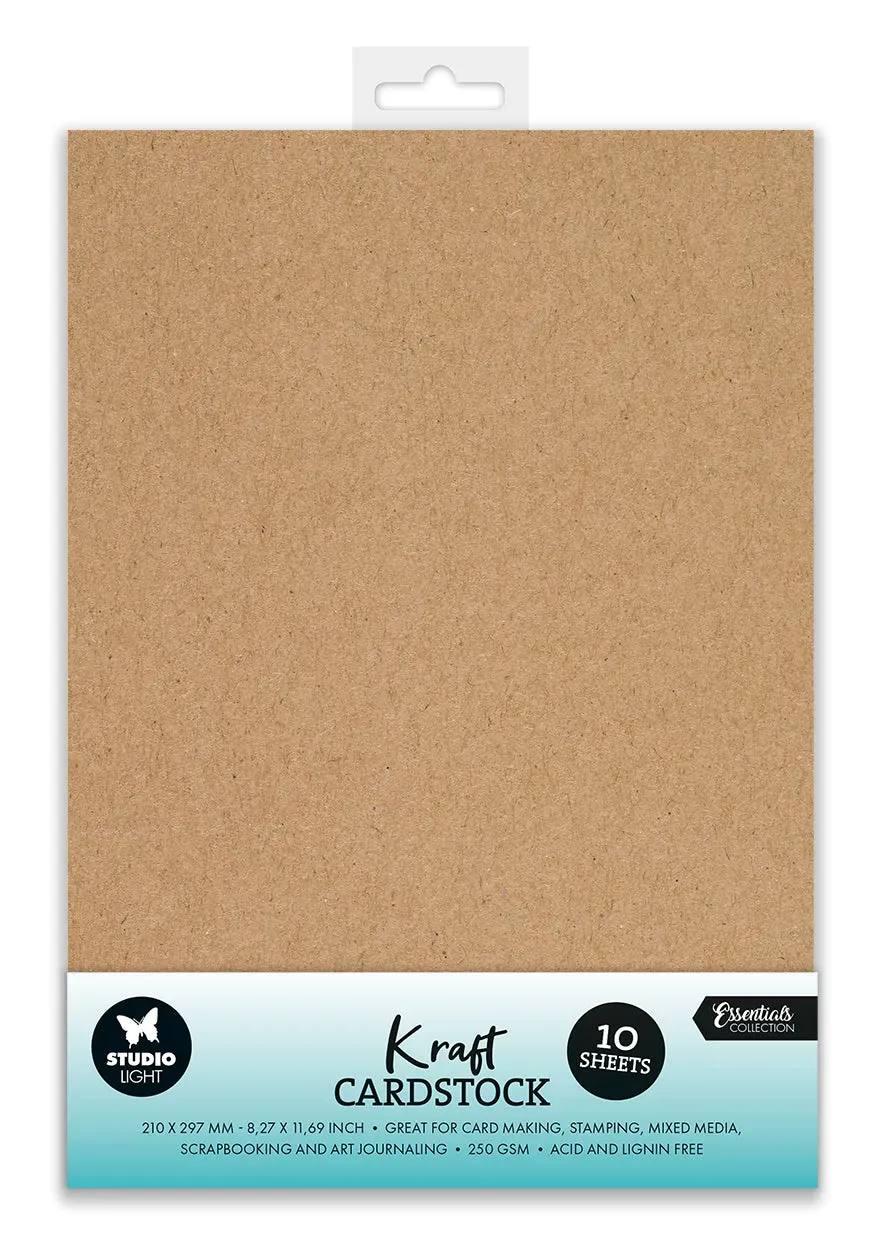 Studio Light Essentials Kraft Cardstock A4 250g 10 Blatt
