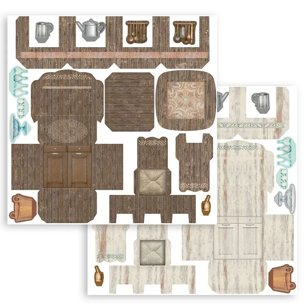 Stamperia Casa Granada 3D Papier Set Bastelbogen