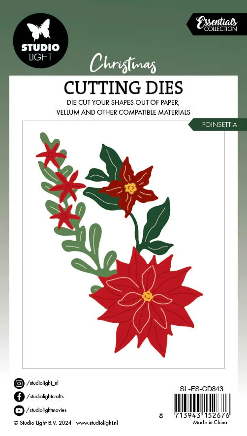 Studio Light Essentials Poinsettia Stanzschablone Weihnachtsstern