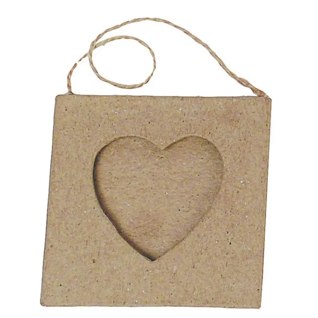 Décopatch CD690O Rahmen Herz S Pappmaché 8x8cm 5,5x5,5cm
