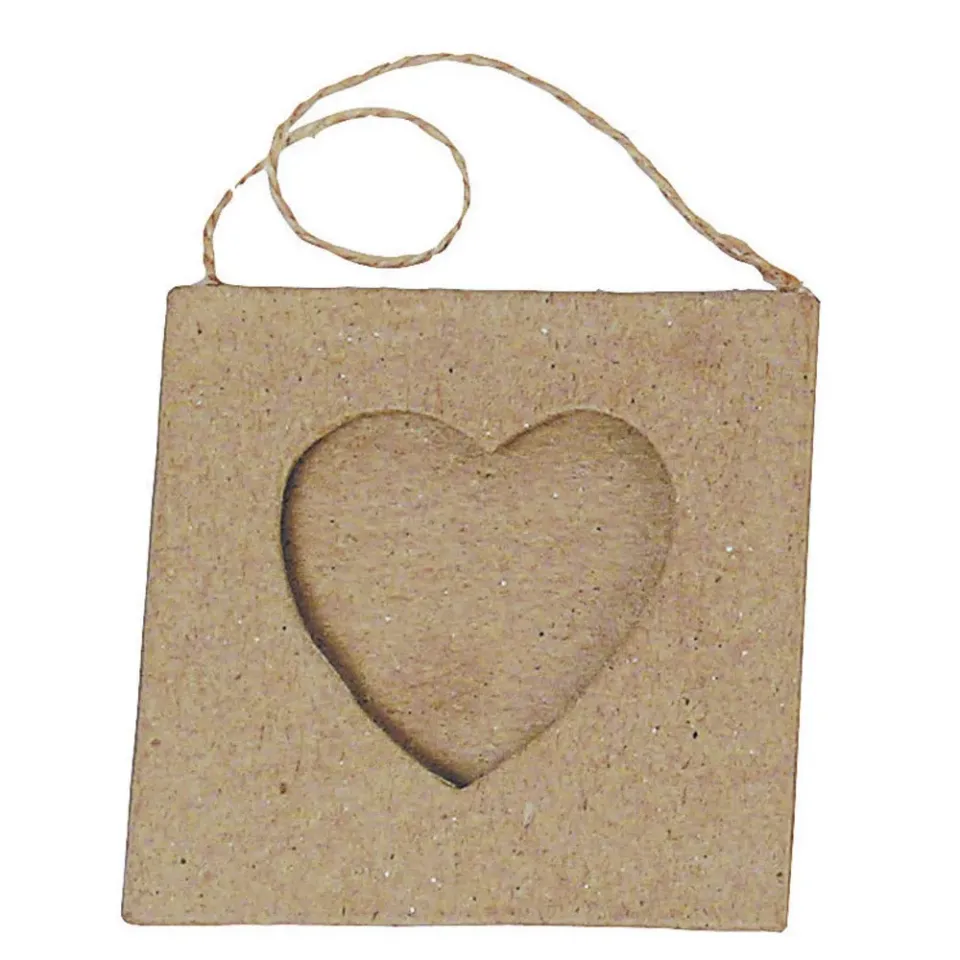 Décopatch CD690O Rahmen Herz S Pappmaché 8x8cm 5,5x5,5cm