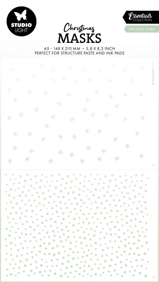 StudioLight Essentials Mask Snow & Stars Schablone 105x148 mm