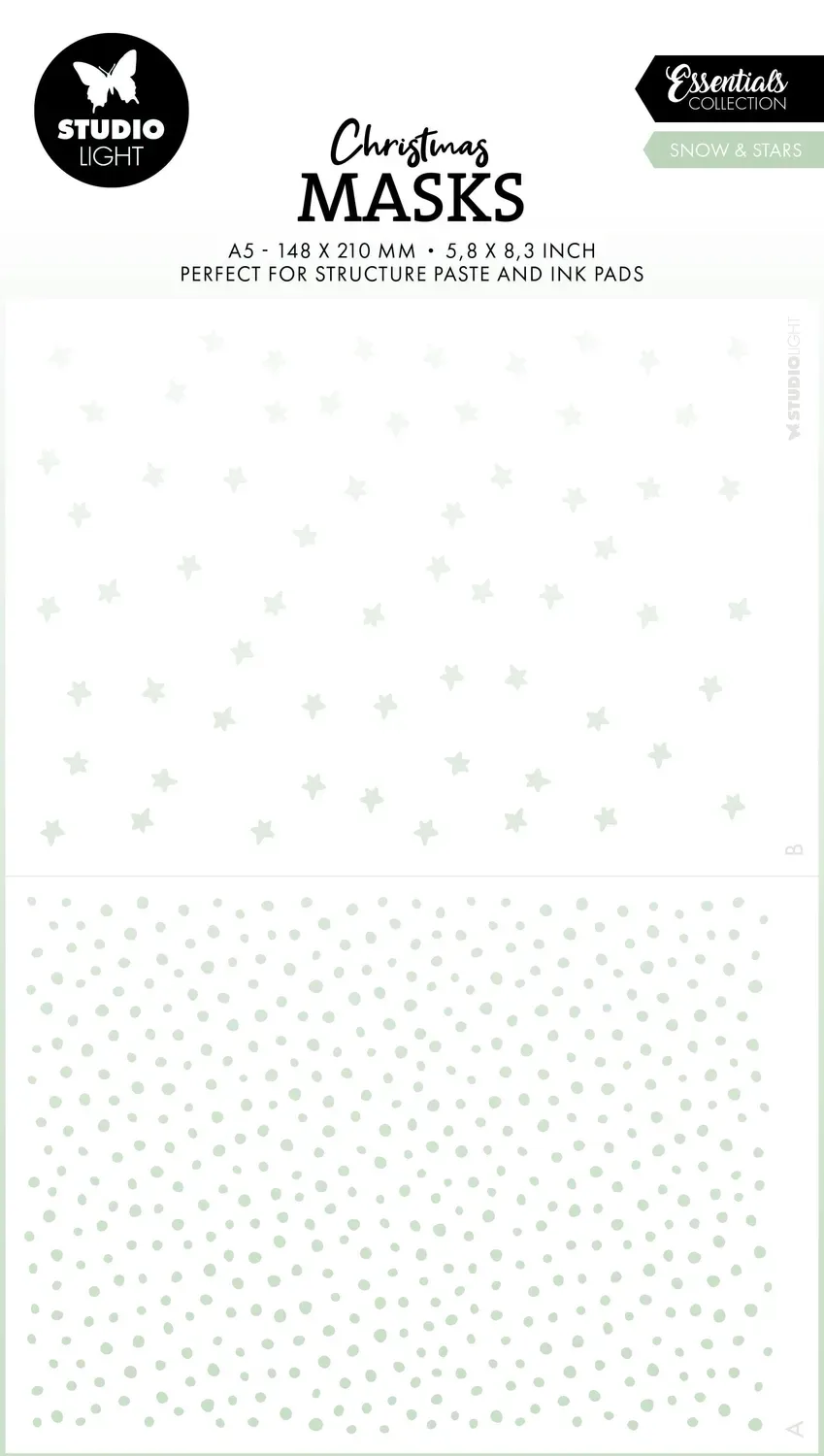 StudioLight Essentials Mask Snow & Stars Schablone 105x148 mm