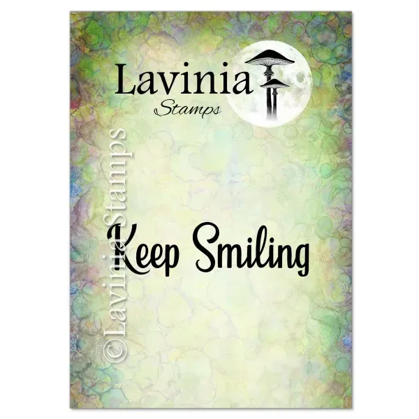 Lavinia-Stamps Keep Smiling Stempel Schriftzug klar