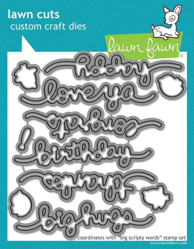 Lawn Fawn Big Scripty Words Stanzschablone Schriftzug