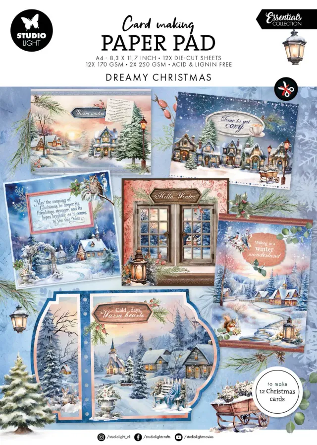 StudioLight Essentials Card Making Pad Dreamy Christmas