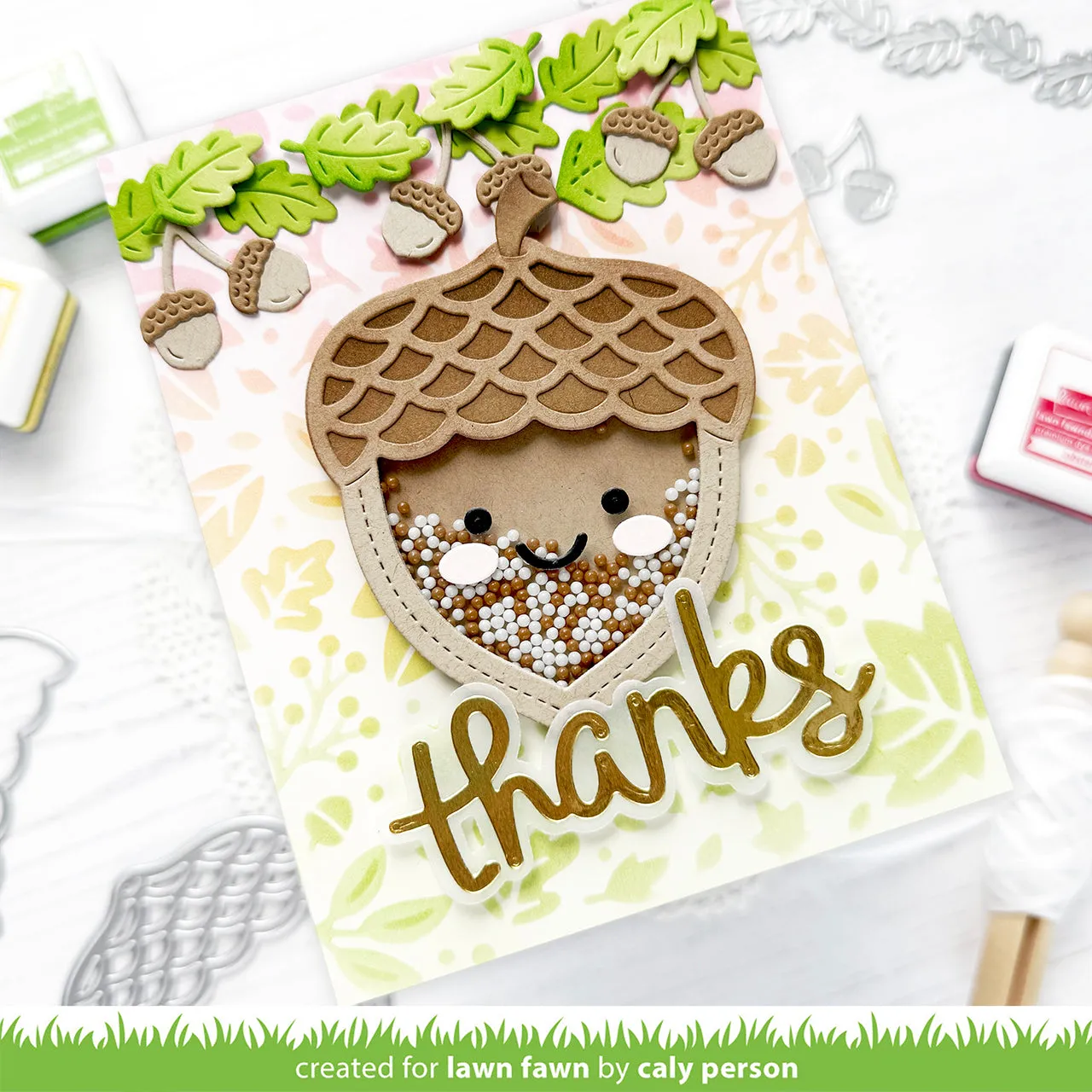 Lawn Fawn Scripty Thanks Outline Add-On Stanzschablone Danke
