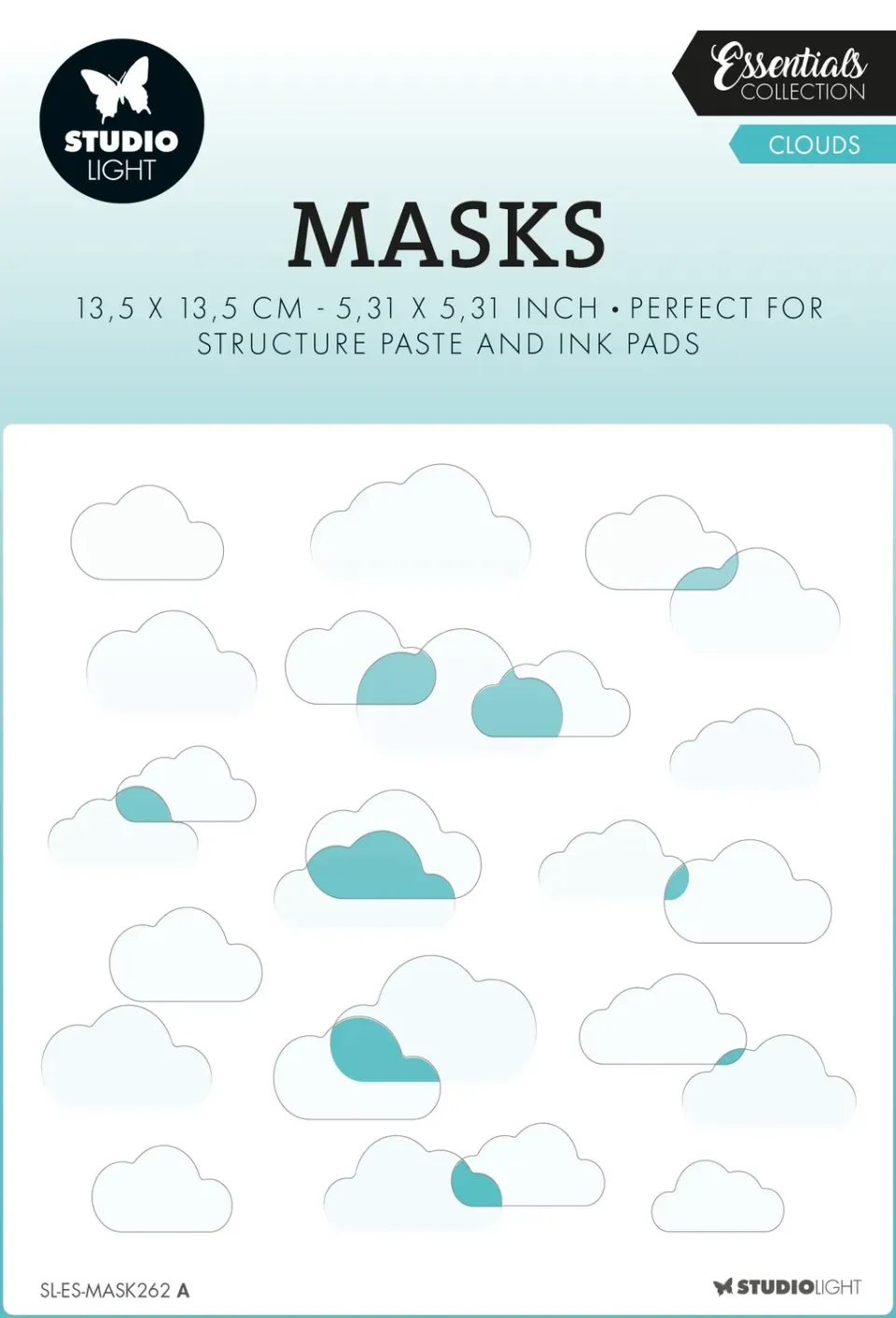 StudioLight Essentials Clouds Maske Schablone 135x135 mm