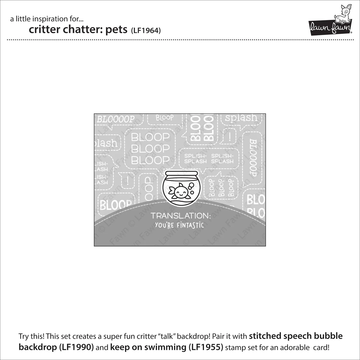 Lawn Fawn Critter Chatter Pets Stempelset Haustiere