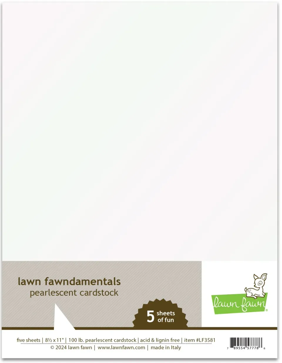 Lawn Fawn Pearlescent Cardstock 5 Blatt Metallic