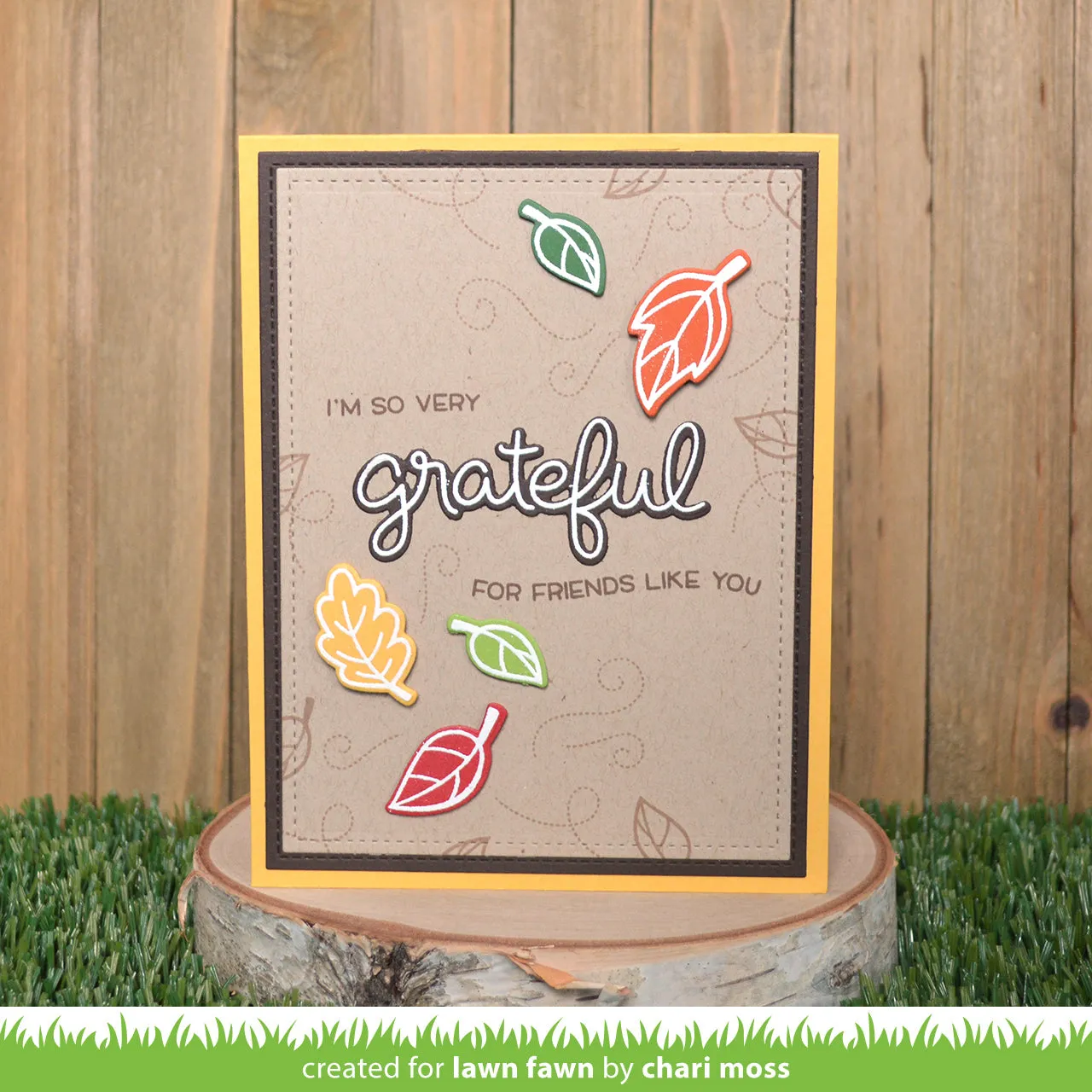 Lawn Fawn Scripty Autumn Sentiments LF2662 Stempelset Herbst