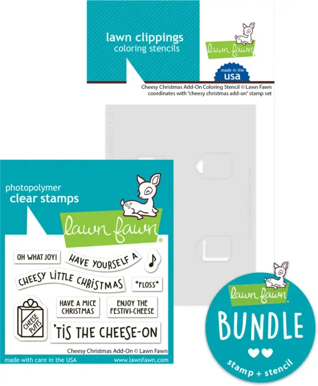 Lawn Fawn Cheesy Christmas Add-On Stempel Schablonen Weihnachten