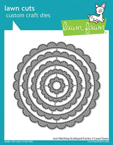Lawn Fawn Just Stitching Scalloped Circles Stanzen 5tlg