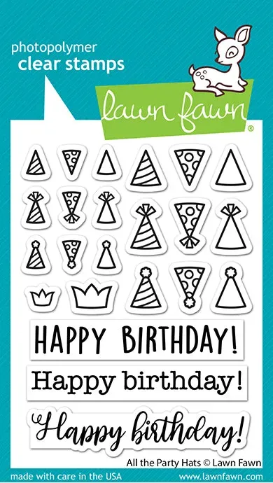 Lawn Fawn All the Party Hats LF2872 Clear Stamps Geburtstag