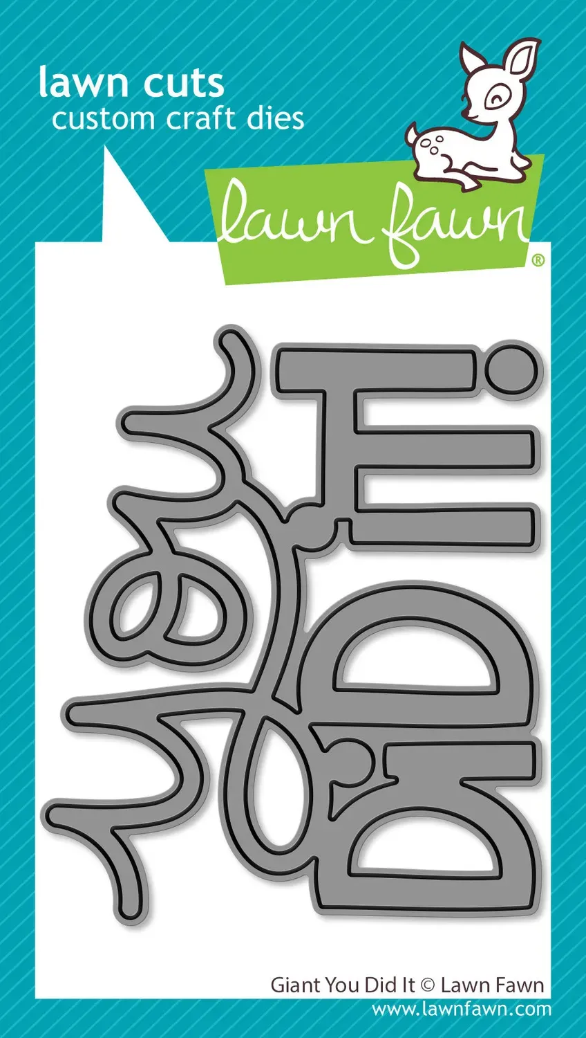 Lawn Fawn Giant You Did It Stanzschablone Gratulation