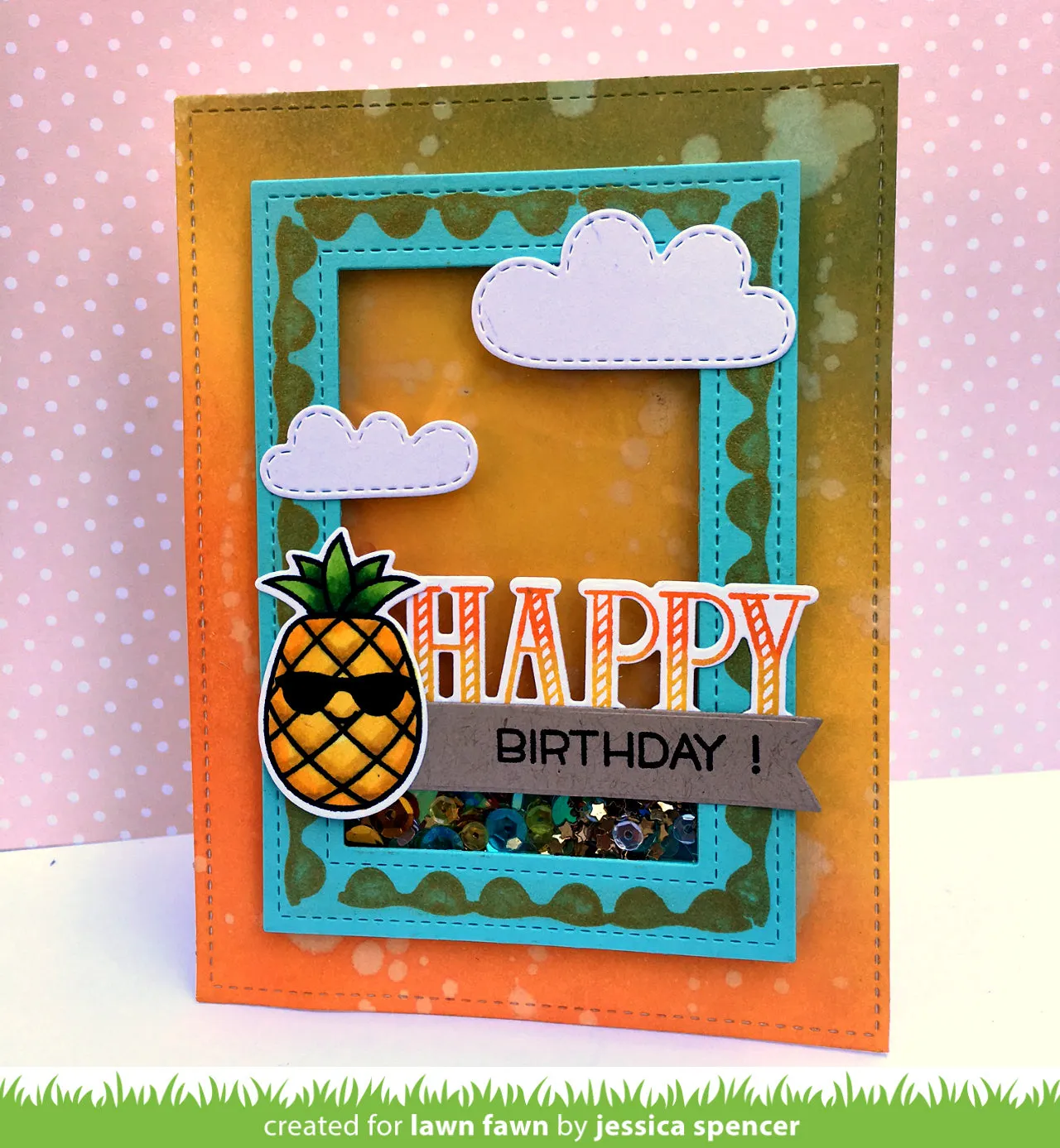 Lawn Fawn Happy Happy Happy Stempel Grüße-Set