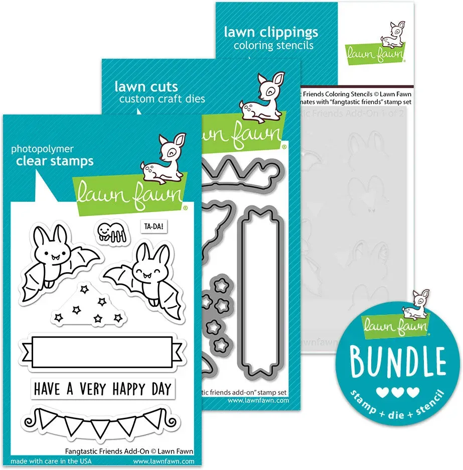 Lawn Fawn Fangtastic Friends Add-On Bundle Halloween