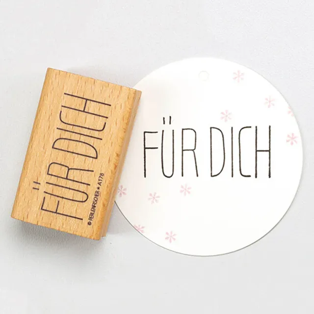Perlenfischer Für dich XL Stempel 23x48 mm Holz
