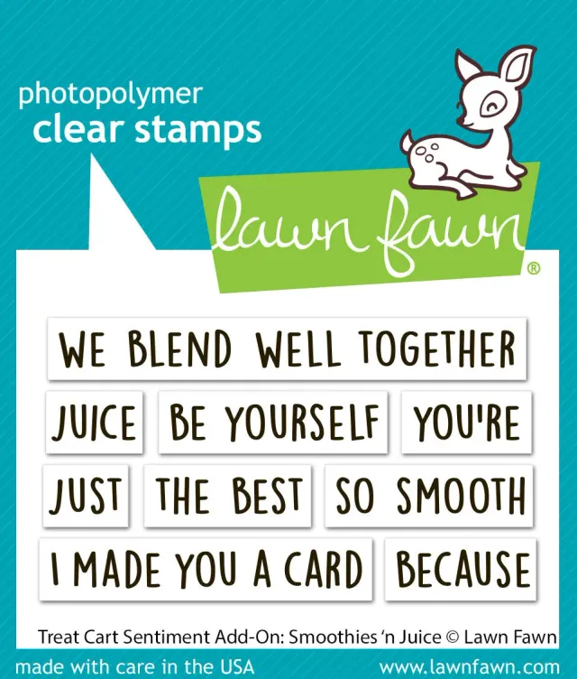 Lawn Fawn Treat Cart Smoothies 'n Juice Klarsichtstempel Sprüche