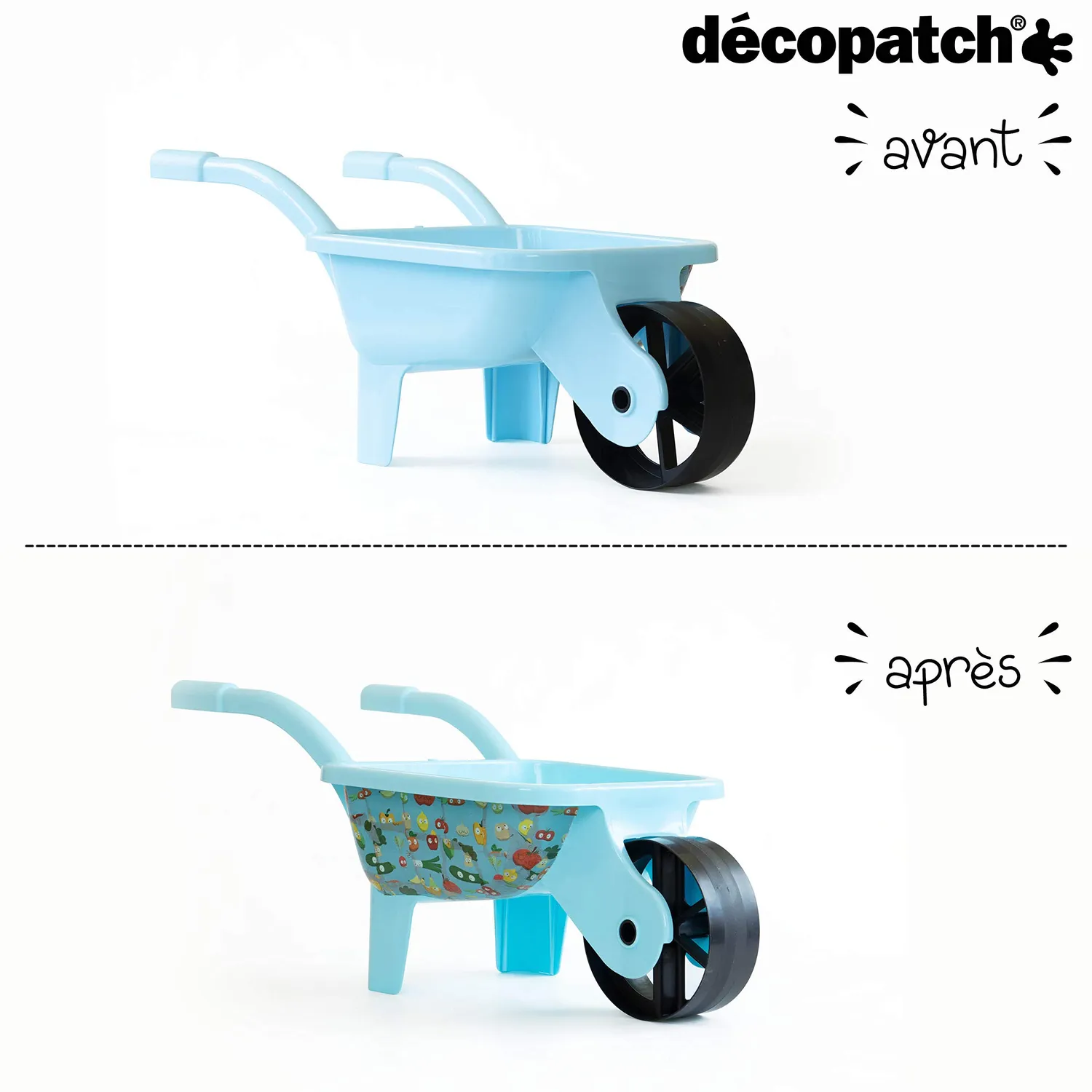 décopatch No.727 Papier Einhorn blau 3 Bögen