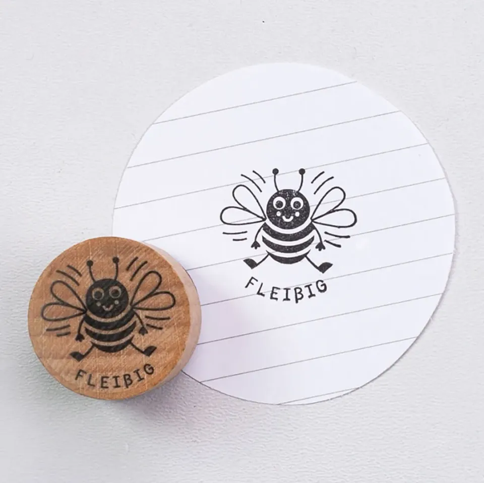Perlenfischer Fleißig Stempel Lehrerstempel 26x25 mm