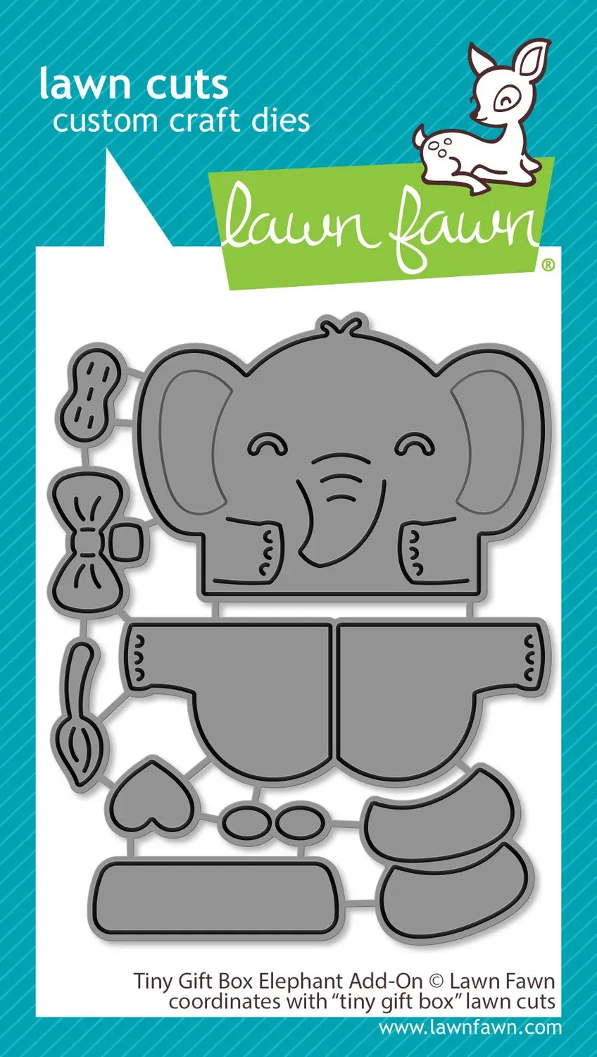 Lawn Fawn Tiny Gift Box Elephant LF3100 Stanzschablonen