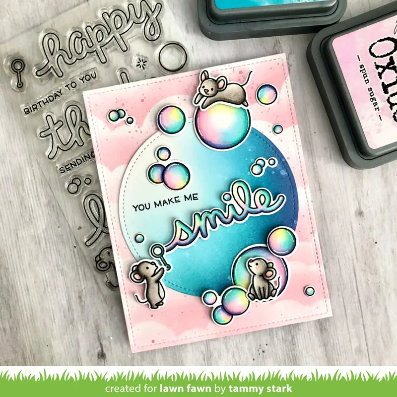 Lawn Fawn Scripty Bubble Sentiments Stempel Mäuse