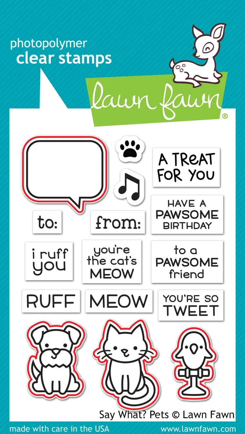 Lawn Fawn Say What Pets Lawn Cuts Stanzen Haustiere