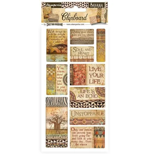 Stamperia Savana Chipboard Stanzteile 15x30 cm