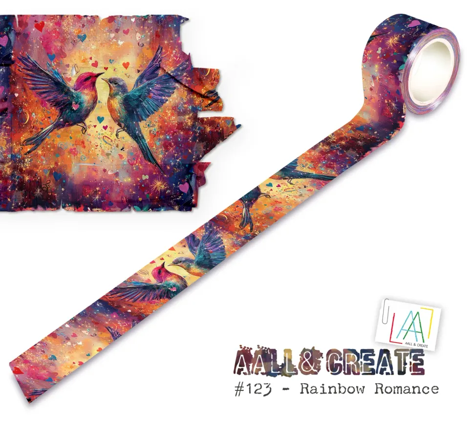 AALL and Create Layer-It-Up MT-123 Washi Tape Rainbow Romance 25mm