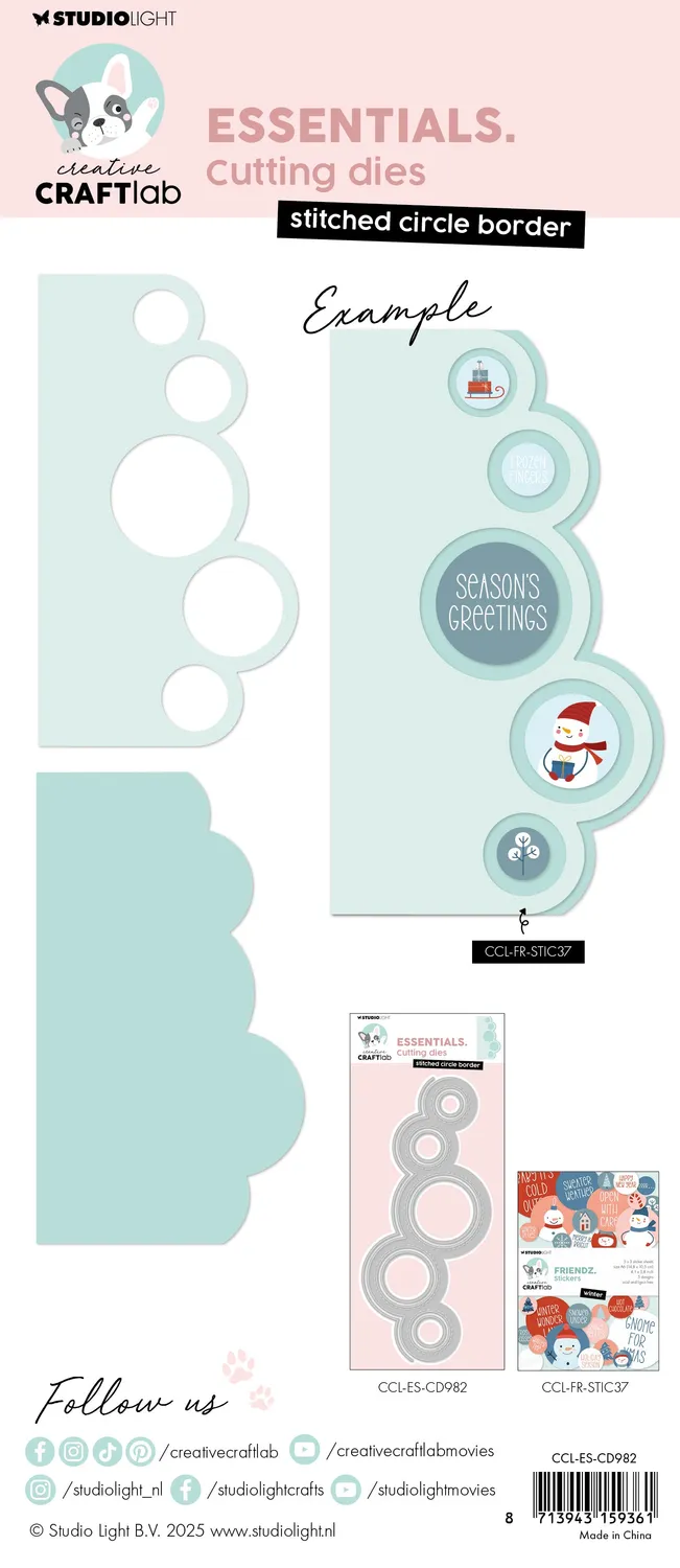 StudioLight Creative Craftlab Essentials Stitched Circle Stanzschablone