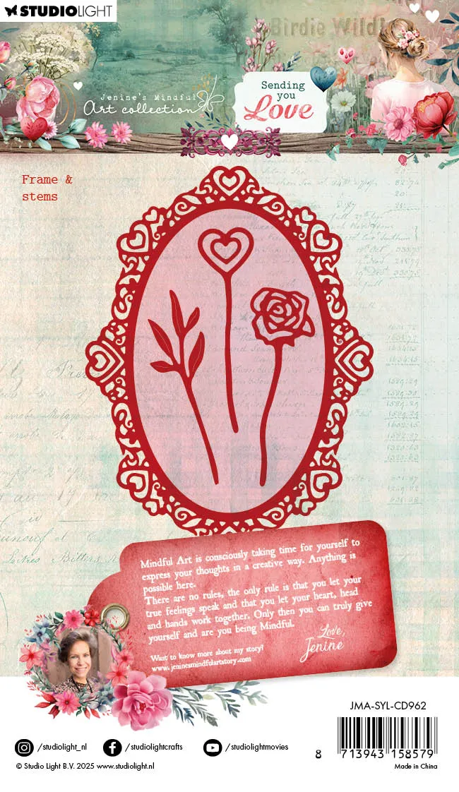 StudioLight Jenine's Mindful Art Sending You Love Stanzschablone Rahmen