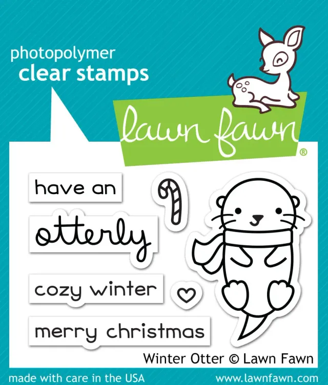 Lawn Fawn Winter Otter Clear Stamps Mini-Set Weihnachten