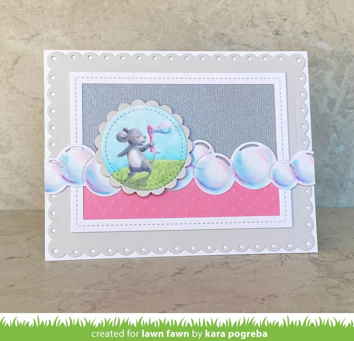 Lawn Fawn Bubble Border LF2527 Stanzschablone Bordüre