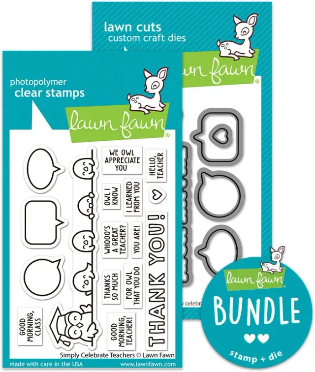 Lawn Fawn Simply Celebrate Teachers Stempel Stanzen Bundle