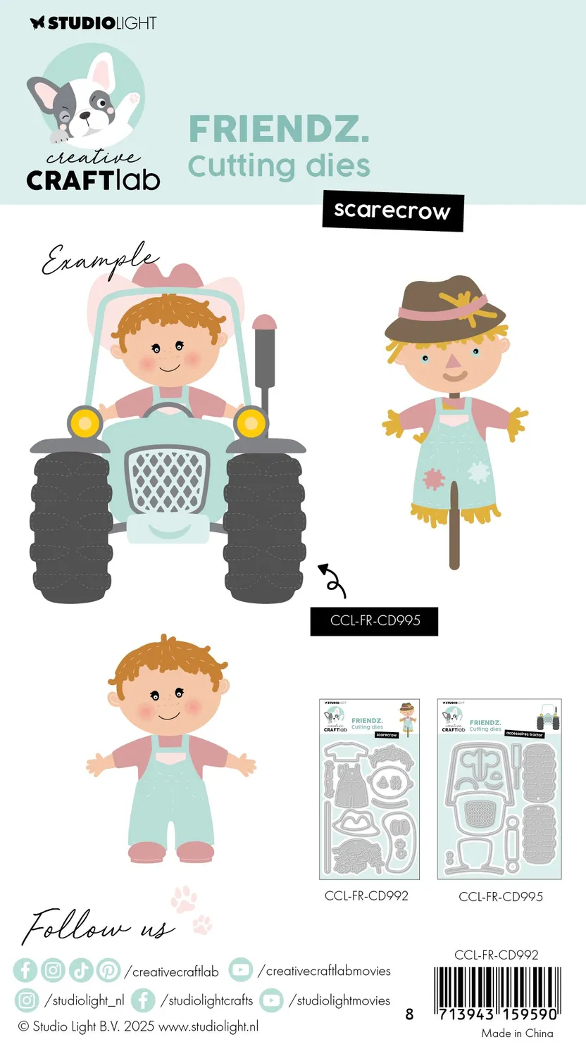 StudioLight Creative Craftlab Friendz Scarecrow Stanzschablone
