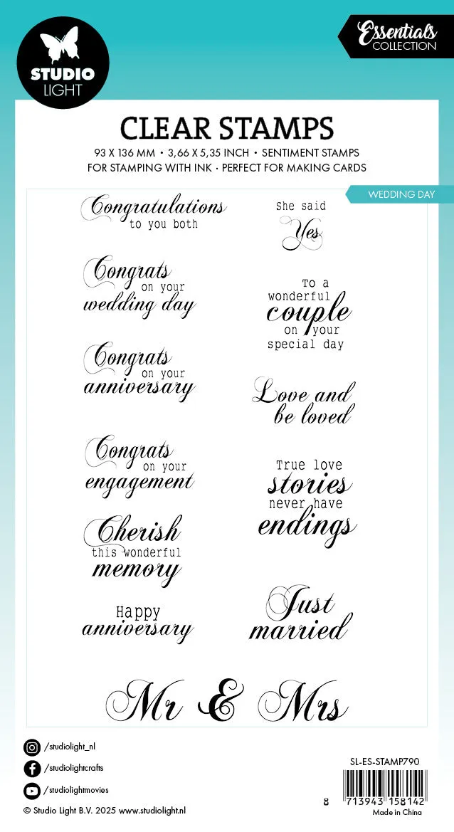 StudioLight Essentials Wedding day Stempel 93x139 mm