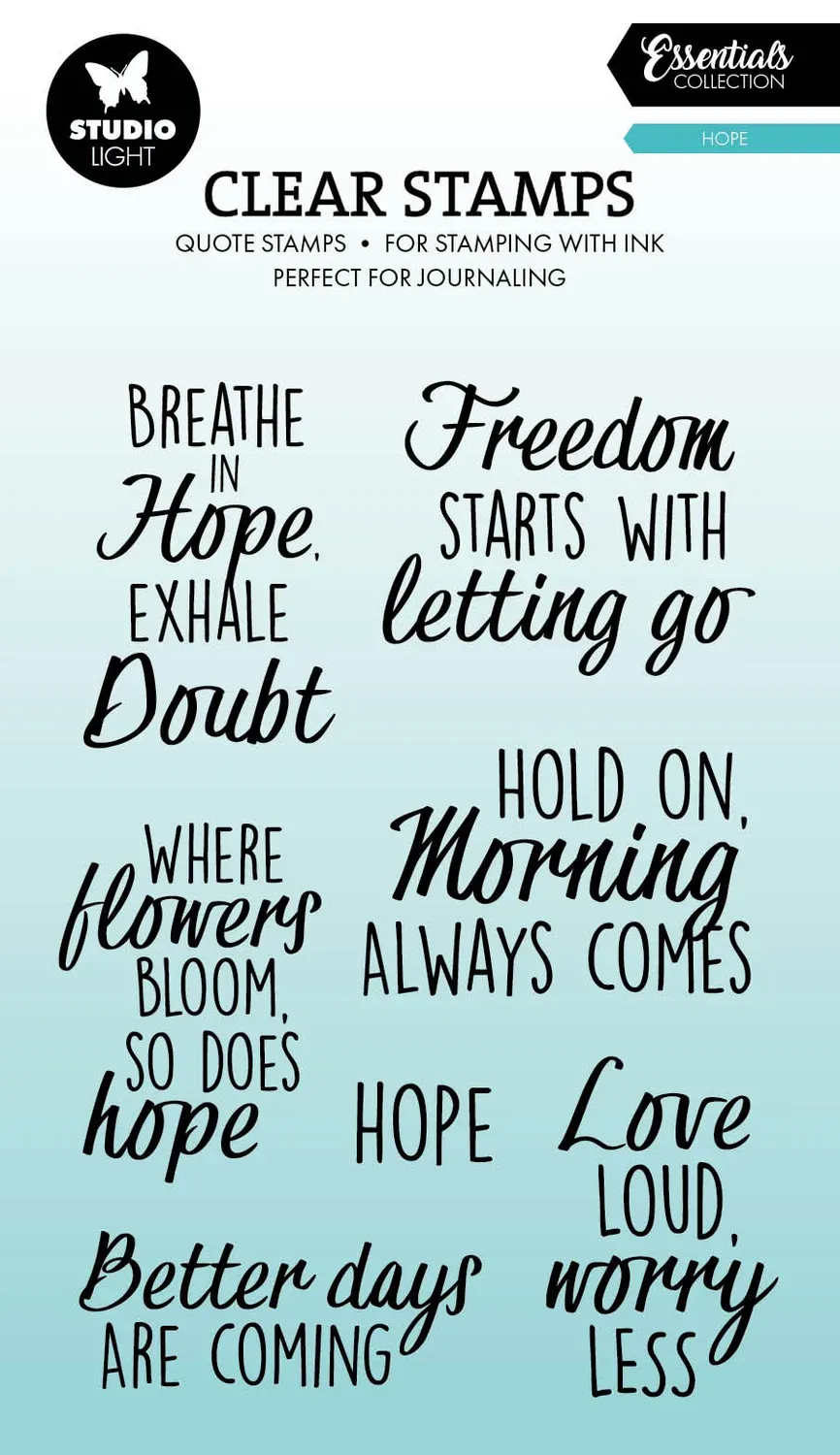 StudioLight Essentials Clear Stamp Quotes Hope Sprüche
