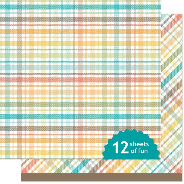 Lawn Fawn Apple Cider 12x12 Patterned Paper Flanell