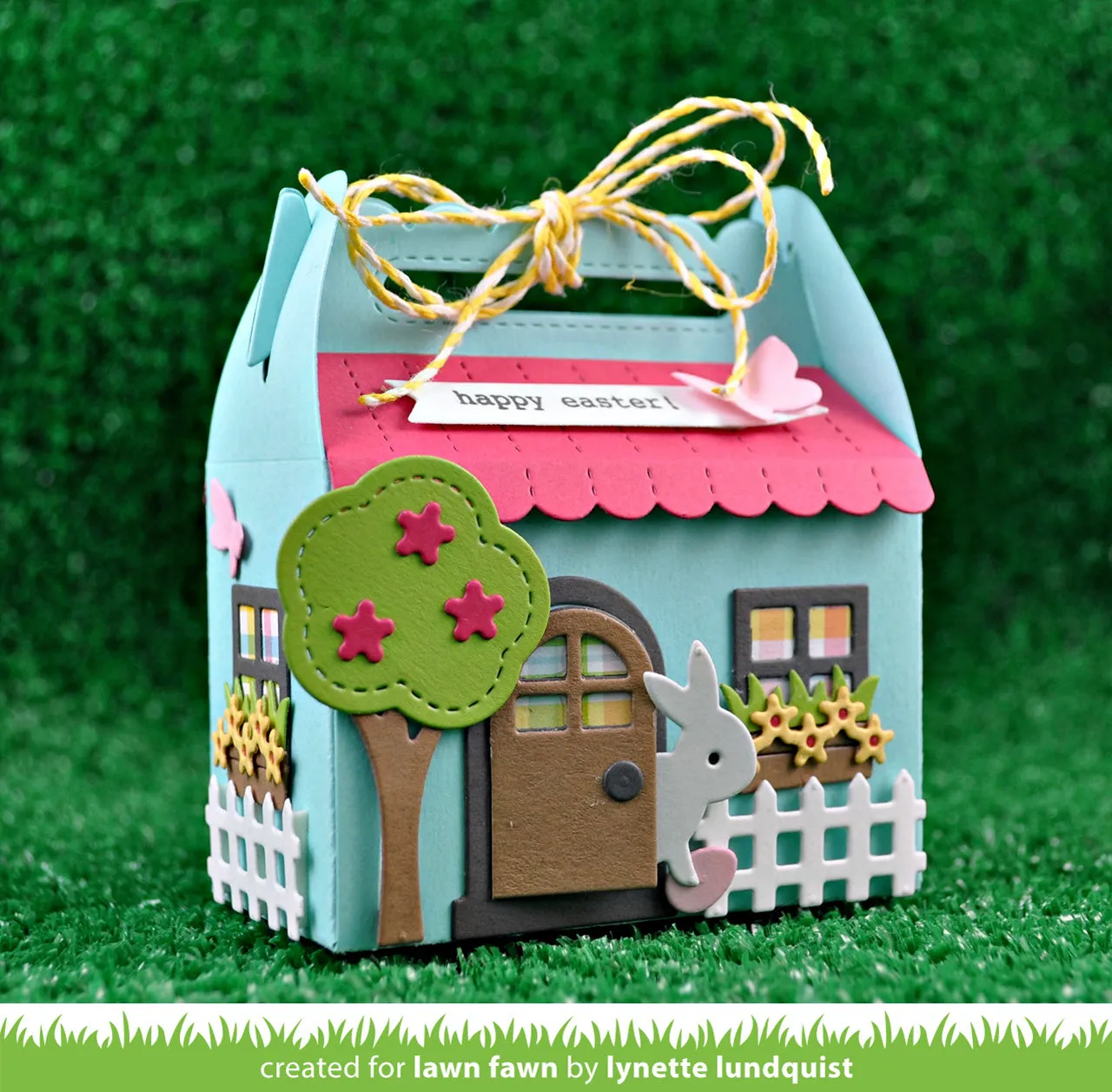 Lawn Fawn Scalloped Treat Box Spring House Stanze LF1609