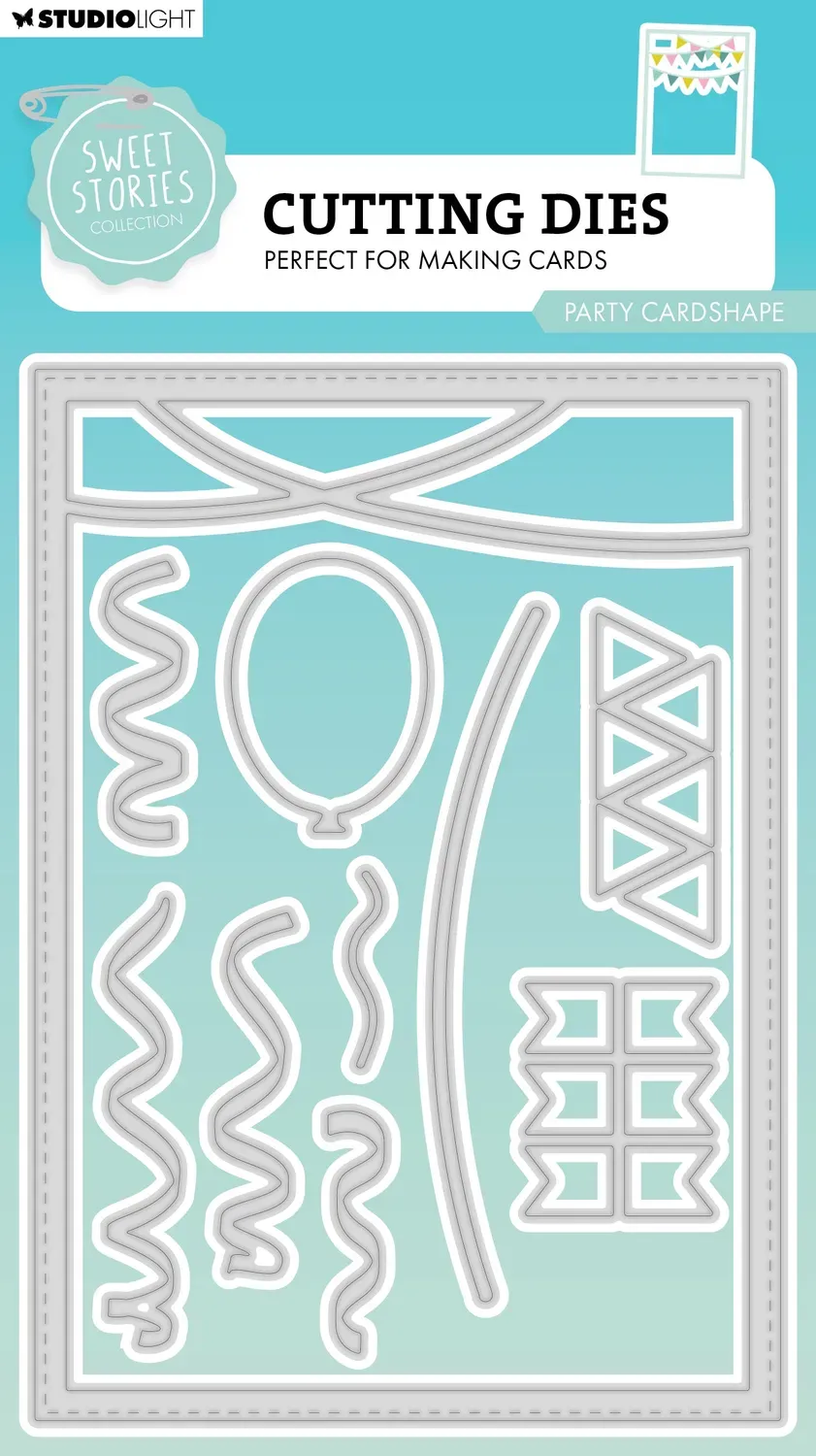 StudioLight Sweet Stories Party cardshape Stanzschablone Kartenformat