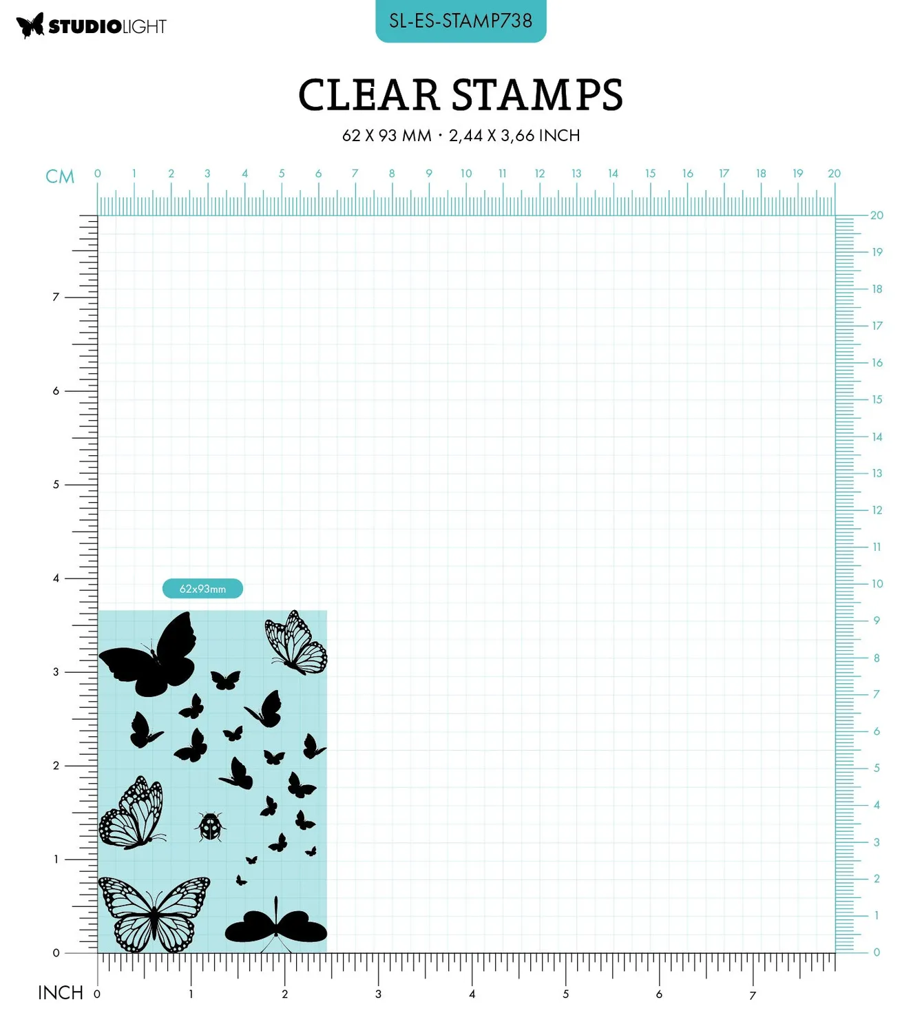 StudioLight Essentials Butterfly Clear Stempel