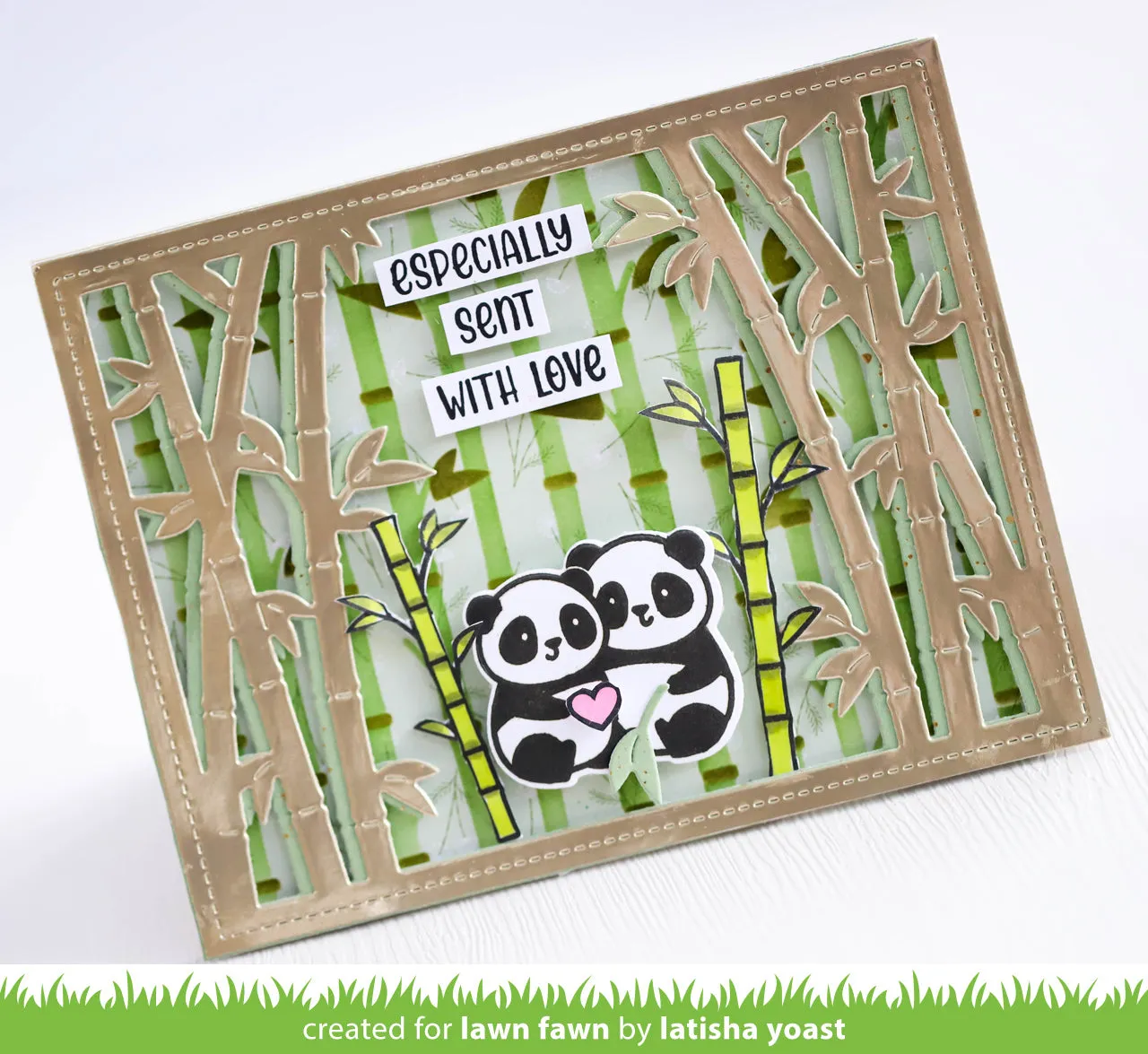 Lawn Fawn Bamboo Forest Backdrop Stanzformen Bambus