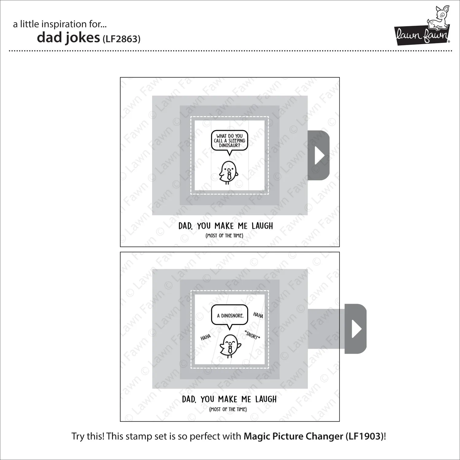 Lawn Fawn Dad Jokes Clear Stamps Vatertag