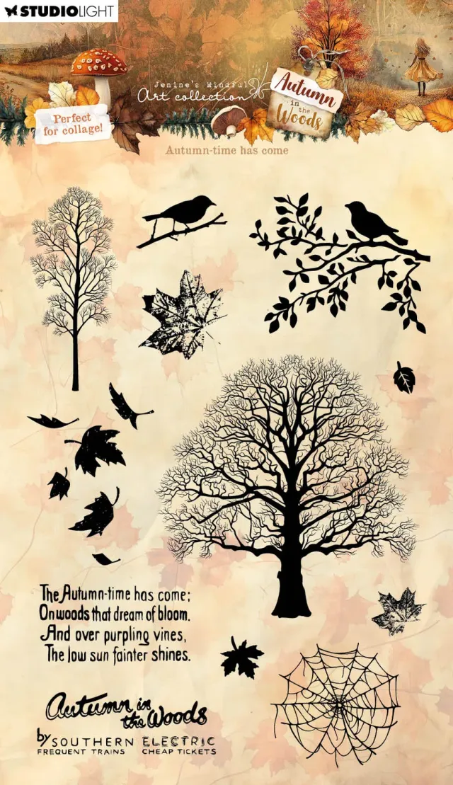 Jenine's Mindful Art Autumn In The Woods Stempel Autumn-time 14cm