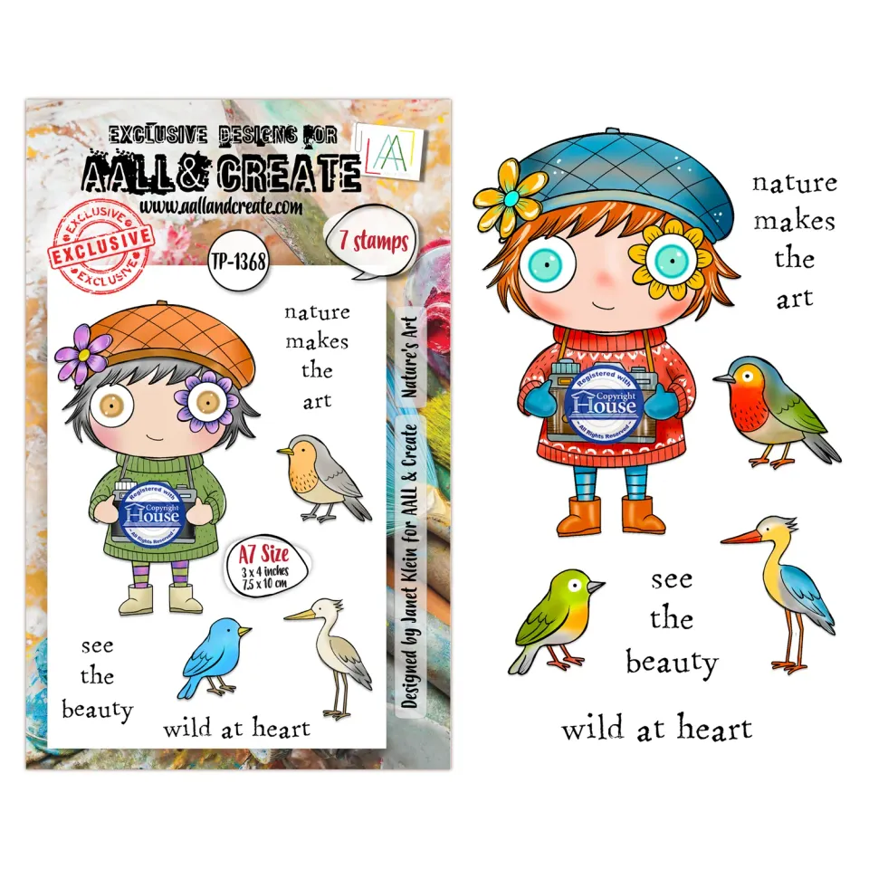 AALL and Create TP-1368 Nature's Art Stempelset A7 Natur