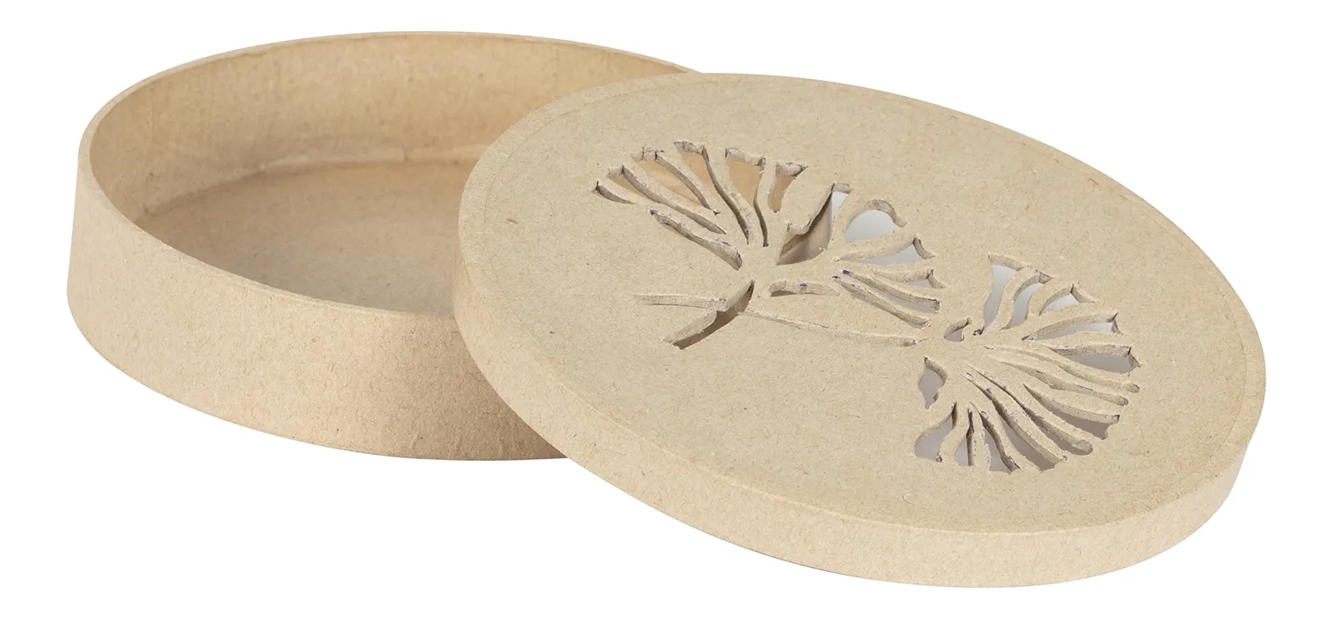 Décopatch BT076C Schachtel rund Pappmaché Rohling 15 cm